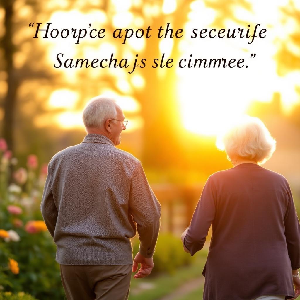 Senior couple enjoying a peaceful walk